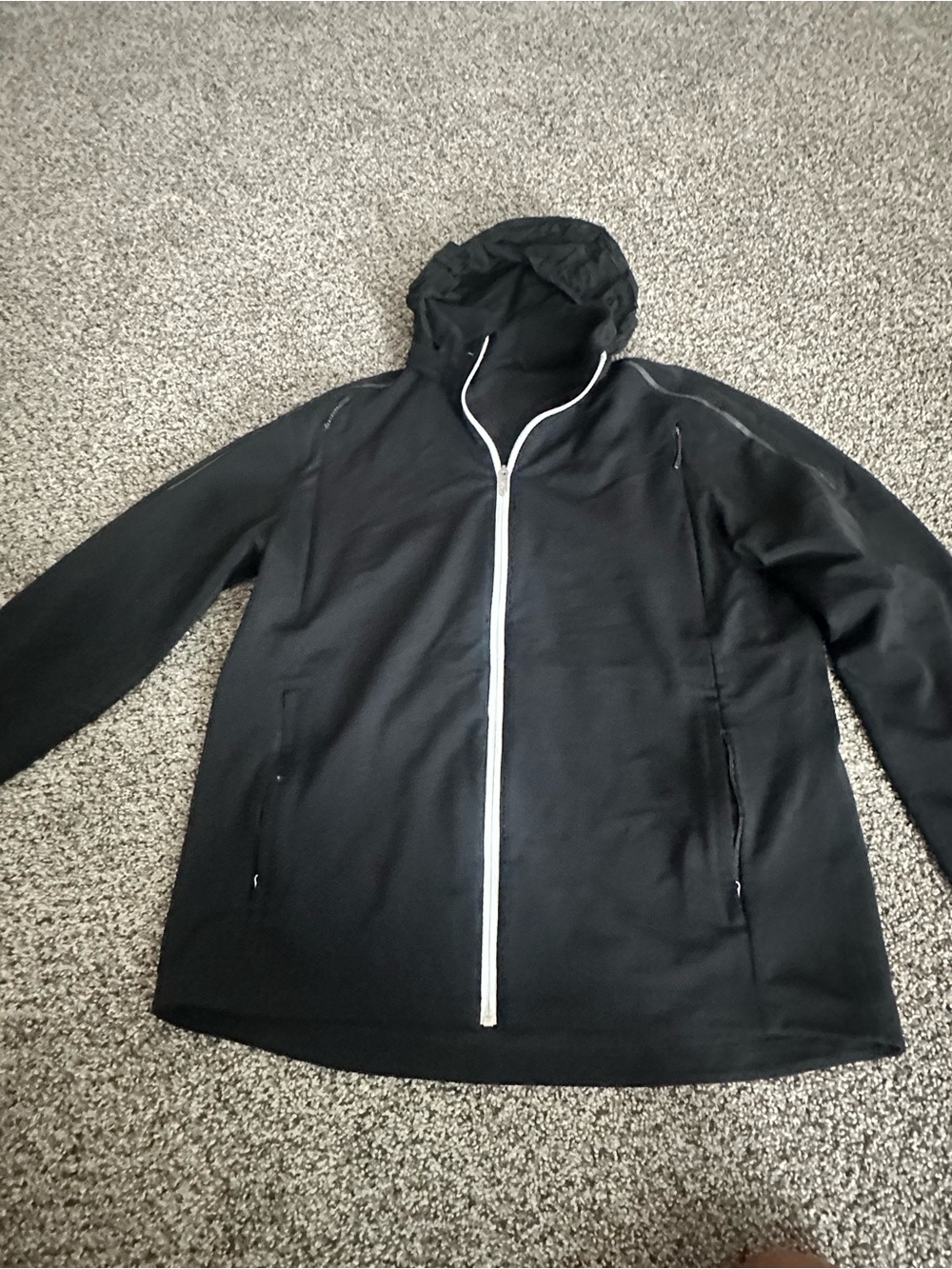 lululemon athletica Black Hooded Lightweight Zip Jacket